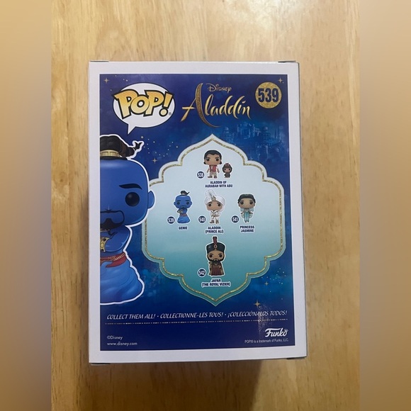 Funko Pop Disney Live Action Aladdin Genie,Glow in the Dark,#539,New,NWT - Picture 4 of 5